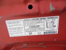 2001 HONDA CIVIC LX RED 2DR 1.7L AT A17572